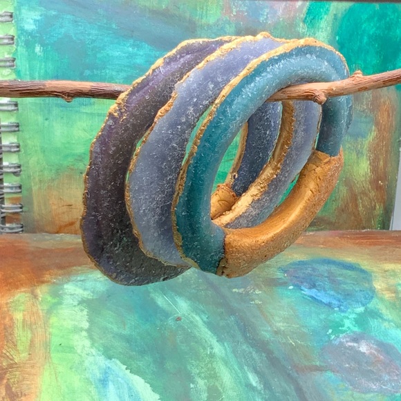 Sold Matana artisan sparkly statement bangles - Picture 5 of 7